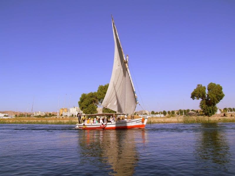 Felucca sur le Nil en Égypte